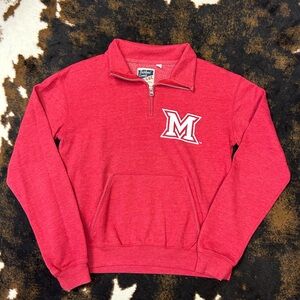 Red Miami University Quarter Zip